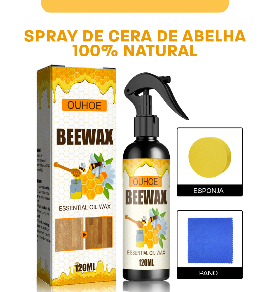 Spray de cera de abelha 100% natural