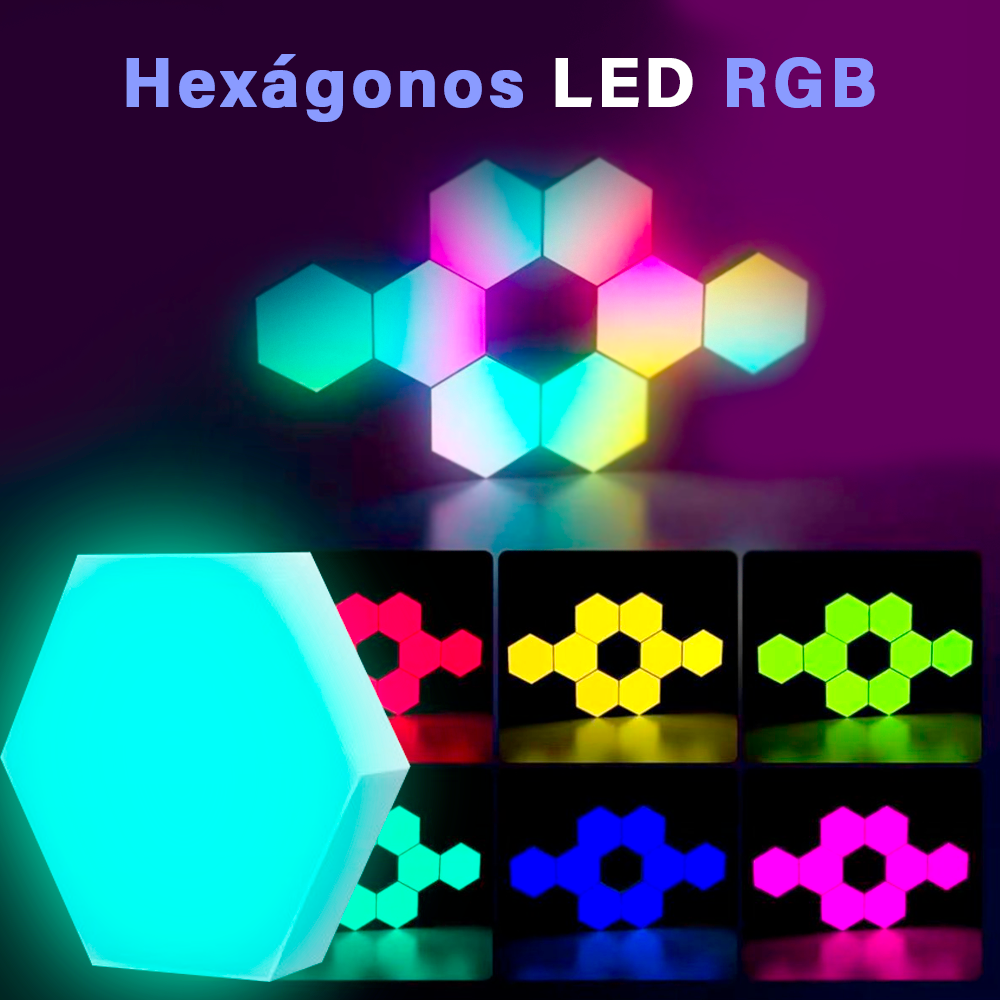 Hexágonos LED RGB
