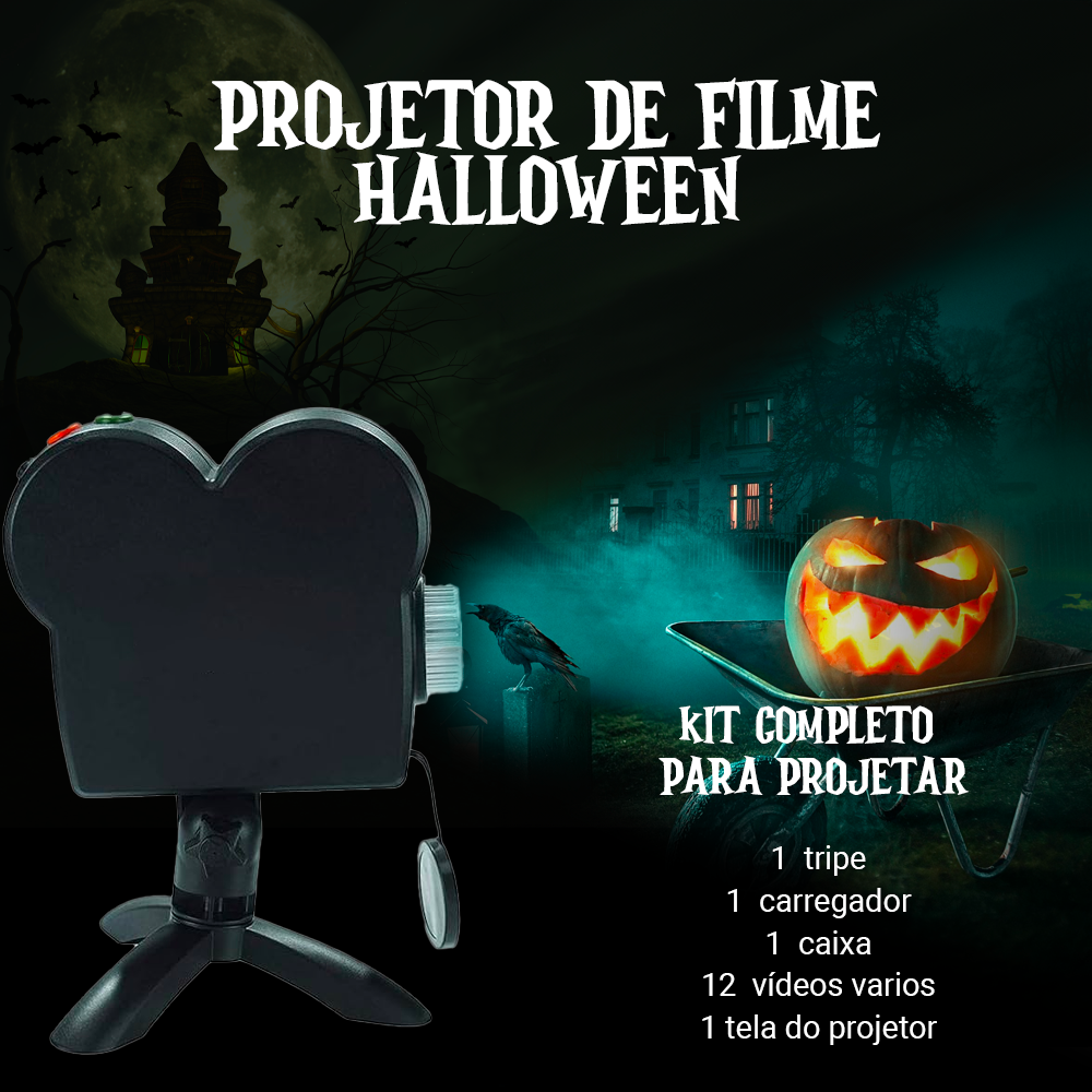 Projetor de filme Halloween